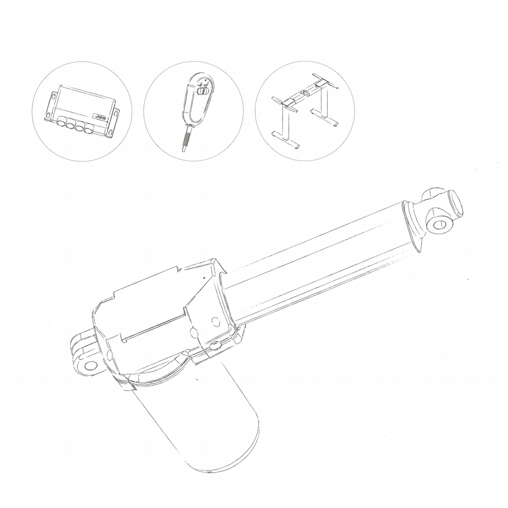 Mini elektrisk lineær aktuator Push Rod